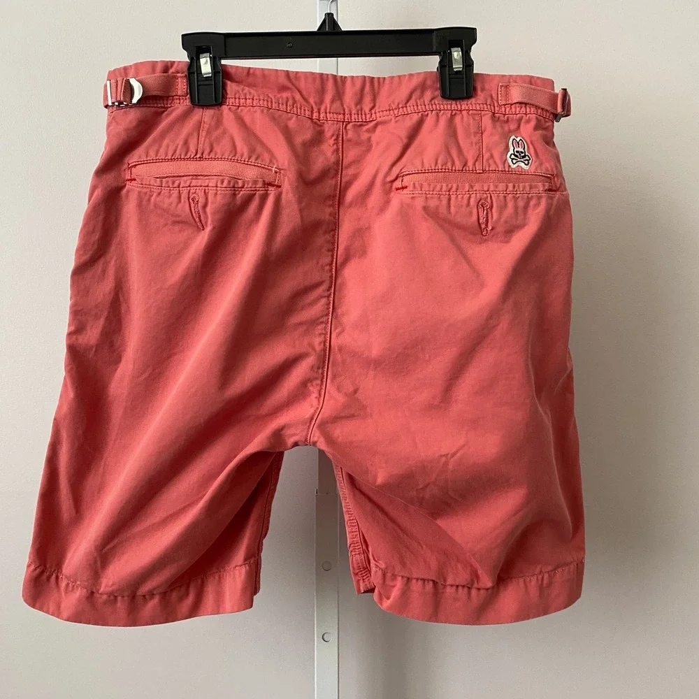 Psycho Bunny Cotton Relaxed Rugged Coastal Outdoors Clean Chino Shorts 30 Pink